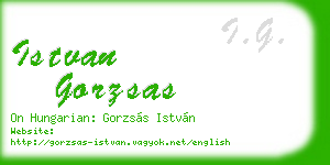 istvan gorzsas business card