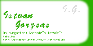 istvan gorzsas business card